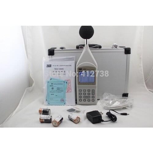 In stock!! Sound level meter TES-1358C Real-time 1/1-Octave & 1/3-Octave sound analyzer free shipping