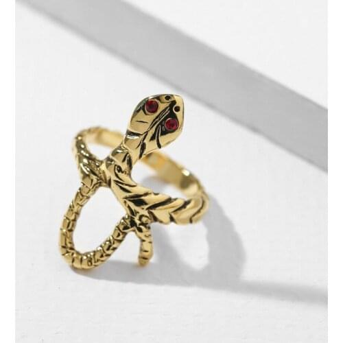 Zodiac Snake Open Rings for Men Genesis Cool Animal Snake Ring Punk Hip Hop Party Jewelry Wholesale Jewelry for Women