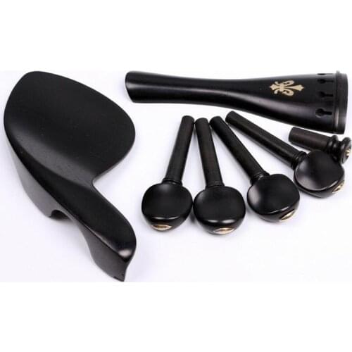 1 sets 4/4 violin parts ebonywood violin tailpiece peg nice inlay Top grade
