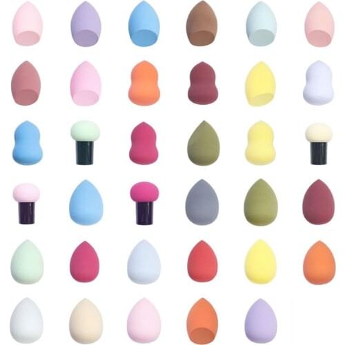 100pcs/lot Wholesale Professional Makeup Puff Foundation Powder Liquid Cream Sponge Smooth Mushroom Cosmetic Puff Beauty Tools