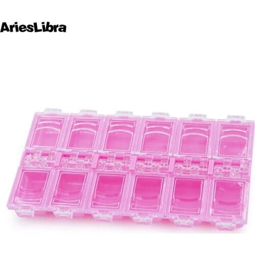 12 Grids Detachable Plastic Storage Box Nail Art Jewelry Beads Earring Decoration Display Storage Case Organizer Empty Container
