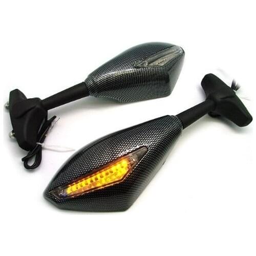 2Pcs/Pair Motorcycle Mirror Scooter E-Bike Rearview Mirrors Electrombile Back Side Convex Mirror Carbon Fiber Universal