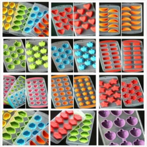 200pcs/lot MIXORDER 6 Style Cute Silicone Chocolate Mold Maker Ice Cube Tray Freeze Mould Bar Pudding Jelly DIY Desssert Tools