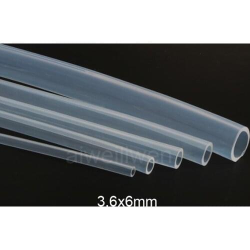 3.6mm ID 3.6x6mm FDA medical Food grade transparent silicone Rubber tube silica tubing Capillary silicon hose