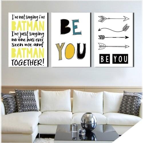3 pieces European be your letter picture print on canvas decorate for living room office home decoration painting no frame FA324