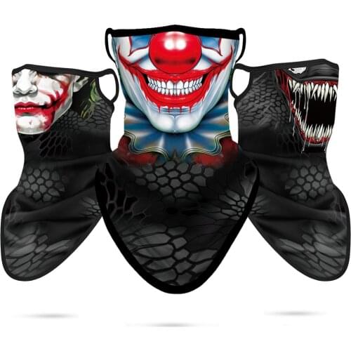 3D Joker Bandana Earloop Face Mask Kryptek Neck Gaiter Venom Face Shield Cycling Bandanas Multifunctional Headband Ski Balaclava