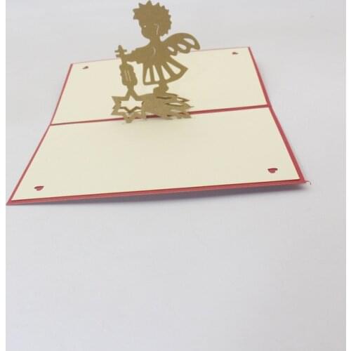 3D Handmade Flying Winged Cupid Paper Invitation Greeting Cards PostCard Valentines Day Wedding Anniversary Girlfriend Gift