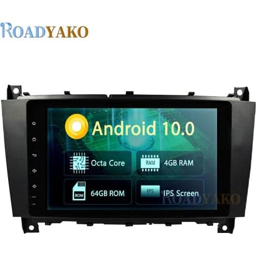 Android10.0 GPS Multimedia player For Mecerdes Benz C- W203 CLK W209 2004 - 2007 Stereo Auto Car Radio Navigation магнитола 2Din