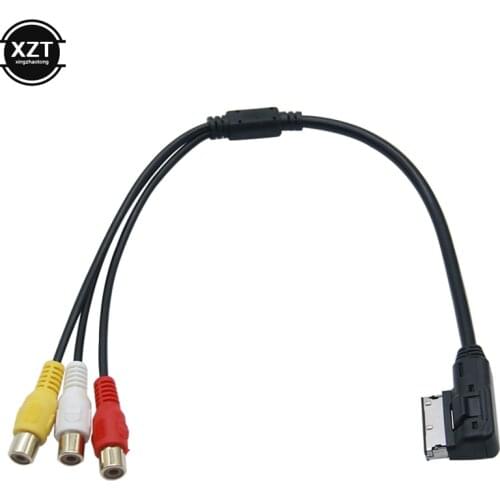 New Car AMI MDI MMI AUX Cable USB RCA DVD Video Audio Input AUX Cable Wire For Audi A4 A6 A7 A8 Q5 Q7 For VW