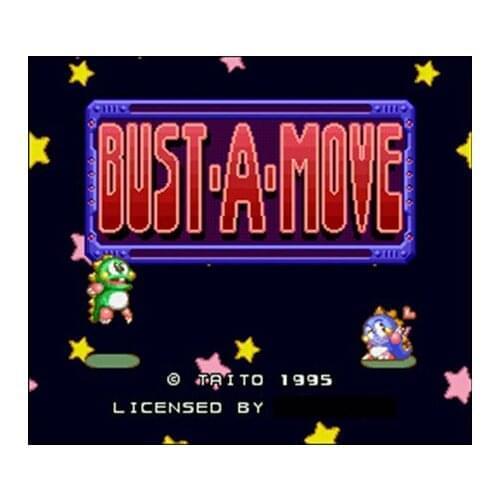 Bust-A-Move NTSC Version 16 Bit 46 Pin Big Gray Game Card For USA Game Players