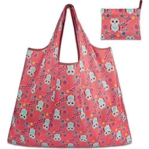 Large Capacity Reusable Shoulder Shopping Bag Foldable Grocery Bags Food Organizer Vegetables Bag Non Woven Fabric