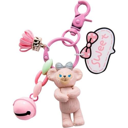 Cute Teddy Bear Keychain Creative Cartoon Animal Women Bag Car Key Fashion Pendant Fine Accessories Charm Keyring Gift New Hot