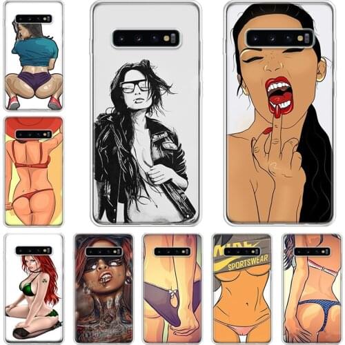 Hot Sexy lady Red lips hot girl Phone Case For Samsung Galaxy A71 A70 A51 A50 A41 A40 A30 A21 A10 A01 A90 A20S A20E A10S M30S A6