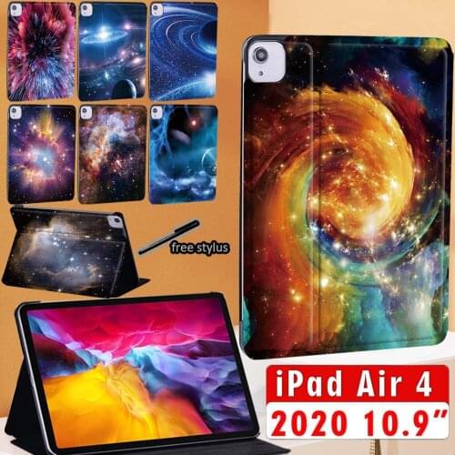 Case for IPad Air 4 2020 10.9 Inch PU Leather Tablet Stand Cover A2072 A2316 A2324 A2325 Protective Shell Folio Cover