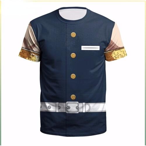 Anime Demon Slayer Cosplay Sound Column 3D Digital Printing Summer Personality Fashion Short-sleeved T-shirt