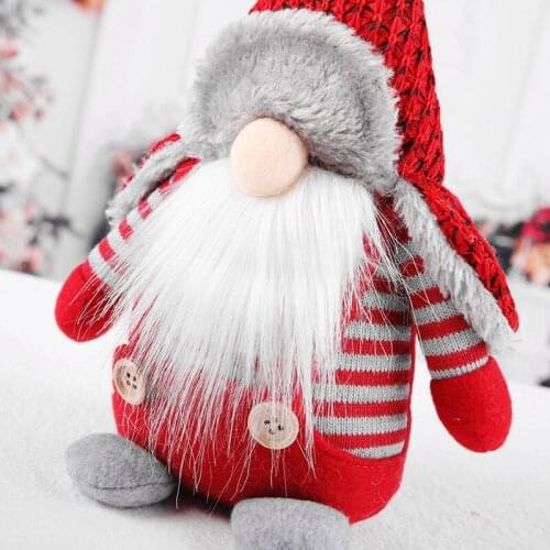 HOT 1pcs Christmas Swedish Santa Claus Plush Doll Gnome Xmas Ornament Gift Home Decor NDS