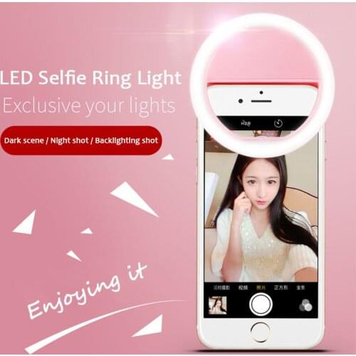 Photography ring lamp dimmable LED Selfie Ring Light for iphone Samsung Smartphone Camera youtube video led selfie lamp holder