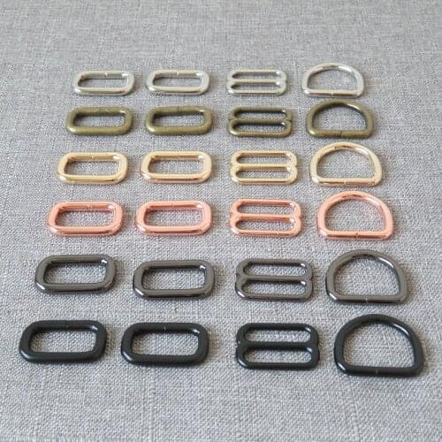 100sets 25mm metal belt buckle D ring slider for dog martingale collar leash chain link bag backpack handbag sewing accessory