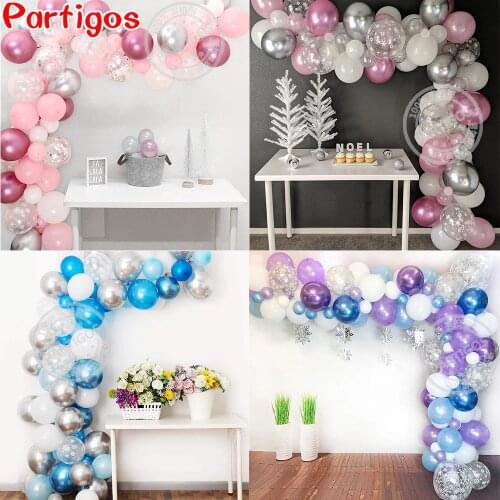 Elsa Princess Snowflake Wonderland Balloon Garland DIY Kit Blue Winter Christmas Decoration Birthday Party Baby Shower Globals
