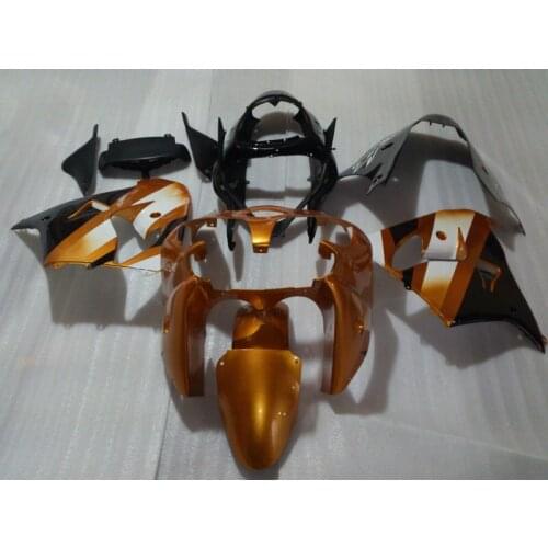 Injection Moldfor KAWASAKI Ninja ZX9R 00 01 ZX 9R 2000 2001 zx9r 00 ABS Golden black Fairings set+7gifts KI17