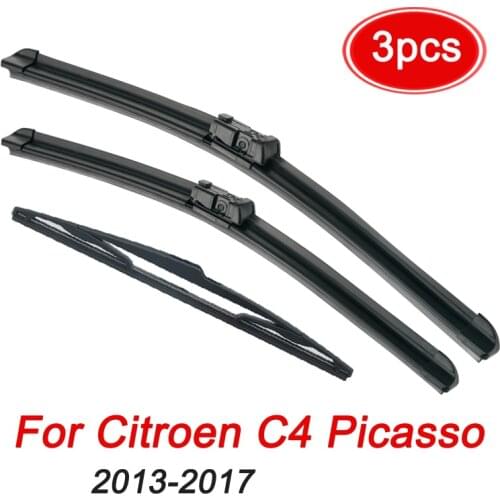 MIDOON Wiper Front & Rear Wiper Blades Set For Citroen C4 Picasso 2 2013 2014 2015 2016 2017 Windshield Windscreen 30"30"14"