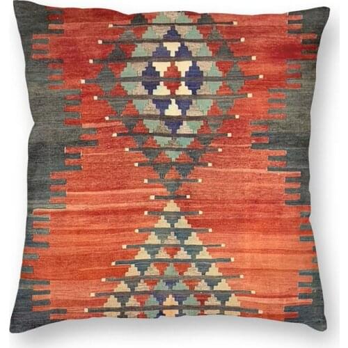 Turkish Ethnic Kilim Diamond Throw Pillow Cover Decoration Vintage Boho Bohemian Persian Tribal Cushion Cover Pillowcover