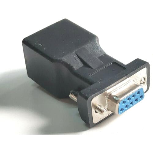 NEW RJ45 to RS232 DB9 9 Pin Serial Port Female to RJ45 female Cat5e 6 Ethernet