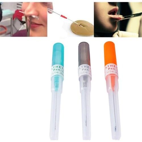 1pc Disposable Piercing Needle Hot Selling Safety Stainless Steel Body Jewelry Piercing Catheter Tattoo Accesories