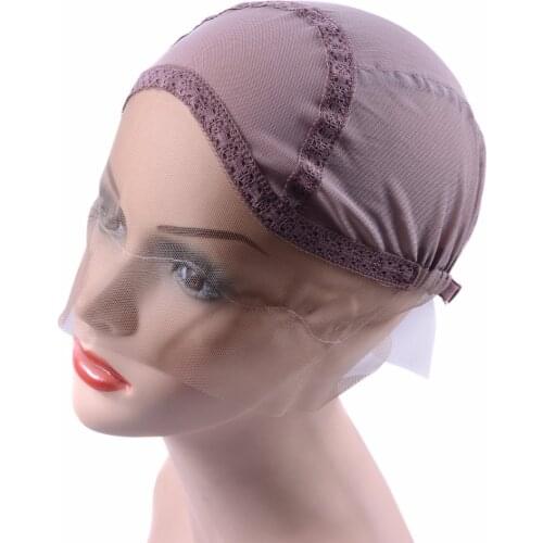 Brown Color Lace Front Wig Cap for Making Wigs with Adjustable Strap Glueless Weaving Cap Wig Caps