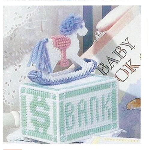 5D hand-made DIY material package, three-dimensional embroidery, new style, self-made wool cross-stitch, small Trojan piggy bank