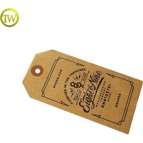 PT01 Fashionable craft Garment Folded Hang Jeans Paper Tag Design