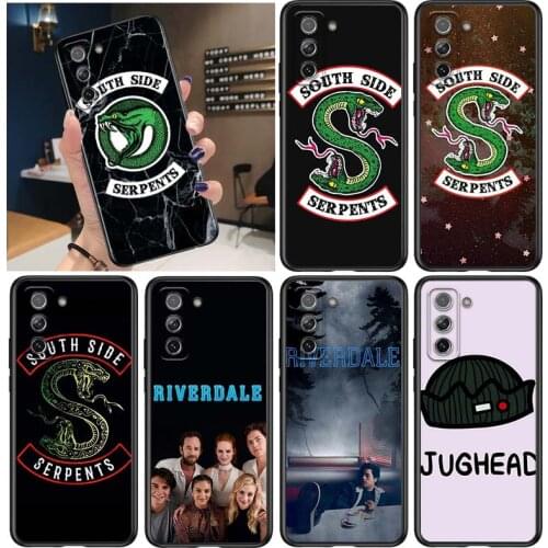Riverdale South Side Serpents for Samsung Galaxy S21 Ultra Plus Note 20 10 9 8 S10 S9 S8 S7 S6 Edge Plus Black Phone Case
