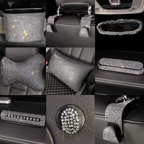 Luxury Diamond Crystal Car Steering Wheel Covers Universal Bling Bling Rhinestone Steering Wheel Cover for Girls Car Accessories