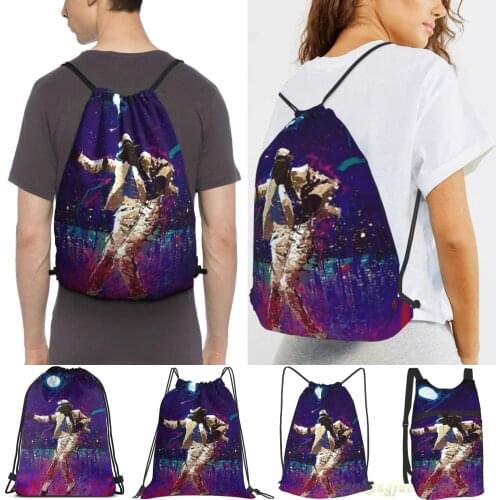 Men Sackpack Strap Bags Michael Jackson Women Purpose Drawstring Backpacks Outdoor Travel Backpacks For Gym Training Fitness Bag