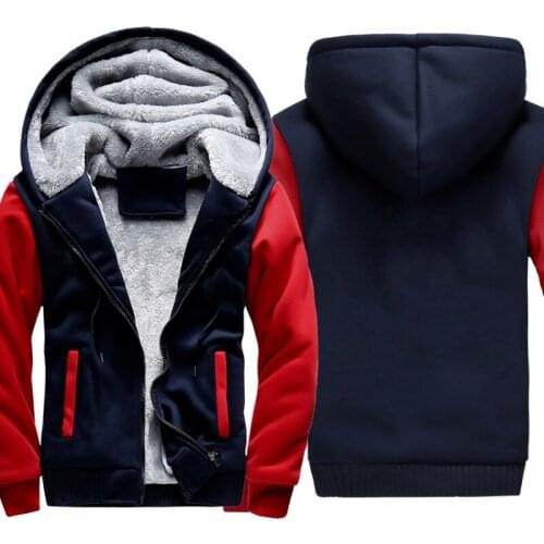 Hoodies Mens Winter fleece Thicken Warm Camouflage coat zipper Sweatshirt Mens Hoodies Jacket M