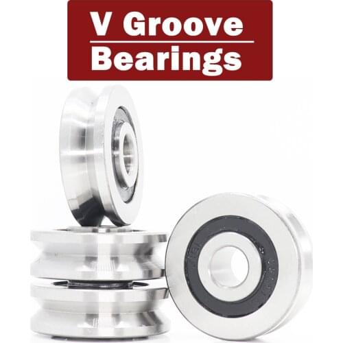 V10371214 V Groove Sealed Ball Bearing (4PCS) 10*37*12*14 mm Pulley Wheel Bearings V6/3 V7/3 V8/3 Guide Track Rlooer Bearing