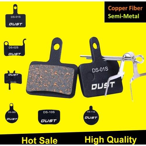 1pair Bicycle Disc Brake Pads With Spring Hydraulic Disc Semi-Metallic Cycling Brake Pads Brake System Spring Clip Accessories