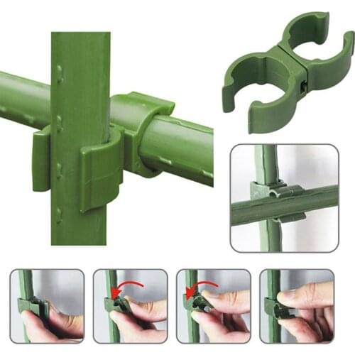 Rotatable Universal Greenhouse Film Buckles Plastic Fastener Sunshade Net Fixed Clamp Connector Bracket Parts 10Pcs