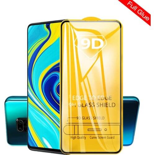 10pcs 9D Full Glue Tempered Glass For Xiaomi Redmi Note 9s Protective Glass on Xiomi Redmi Note 9s Shockproof flim