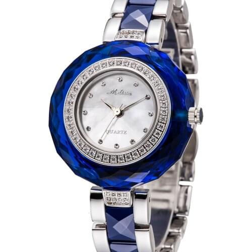Women Watch With Austria Crystal Fashion Bracelet Watches Luxury Miyota Quartz MELISSA Ceramic wrist Watches Relogio Feminino