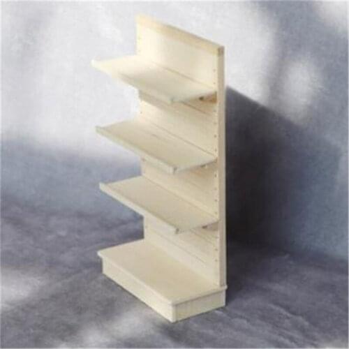 1Pcs 8.1*4.1*16.1cm Wooden 1:12 Scale Dollhouse Miniature Supermarket Shelves For Food Drink Display Furniture