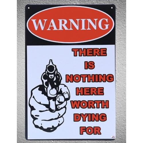 1 pc Warning No trespassing sign Tin Plate Sign plate wall man cave Decoration Art Dropshipping Poster metal