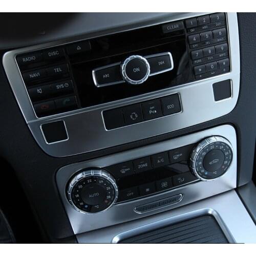 1pc stainless steel for Benz 2013-2015 GLK260 GLK300 Air conditioning switch panel / CD player panel frame Decorative stickers