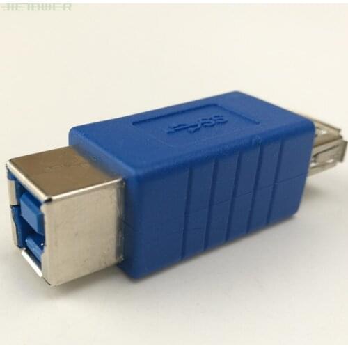 50pcs/lot High Quality USB 3.0 Type A Female To Type B Female Plug Connector Adapter USB 3.0 Converter Adaptor AF To BM