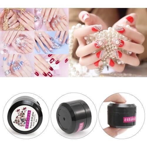 8ML/Pc Nail Art Rhinestone Glue Super Sticky Adhesive UV Gel Nail Polish Glue For DIY Nail Art Crystal Gems Jewelry Decoration