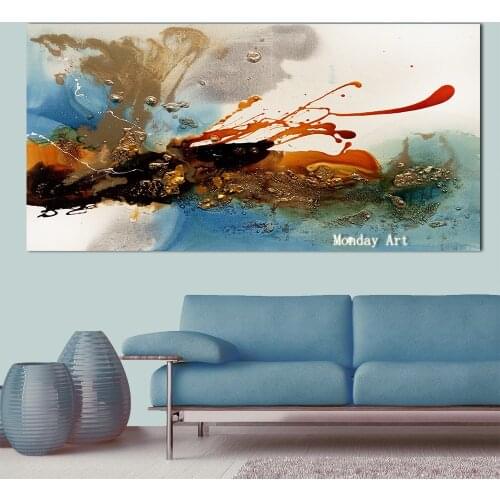 HandPainted Knife abstract Oil Painting Canvas Large Palette 3D Painting For Living Room office Modern Abstract Wall Art Picture