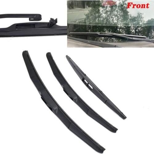Car Front & Rear Wiper Blades Set For NISSAN NBV200 2009-2016 Windshield Windscreen Wiper blade