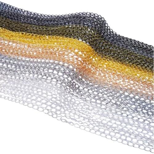 Free Ship! 100m 3x5mm Necklace End Extender Curb Chains Metal Link Chain Findings for Jewelry Making NEC-01