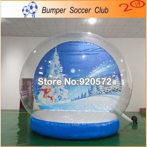 Free Shipping Free Pump Outdoor 3m Christmas Giant Inflatable Snow Globe Ball Inflatable Clear Bubble Ball For Advertising