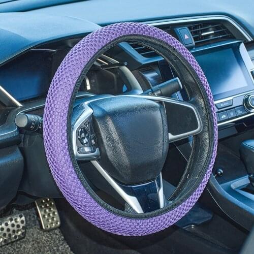 Elastic Mesh Steering Wheel Cover Volant Anti-slip Ice Silk Covers on the Car Steering wheel Auto Accessories 37-38cm Universal